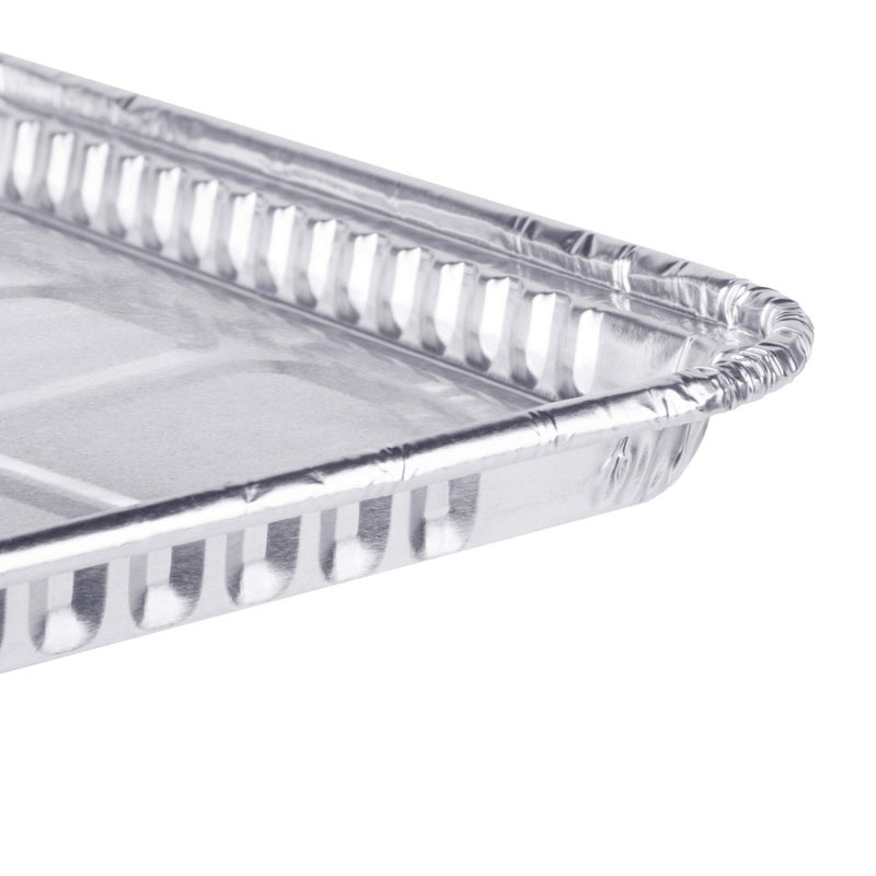 Fig & Leaf (25 Pack) 1/4 Size Cookie Sheet Baking Cake Pans l 12.8â€ x 8.9â€ Disposable Aluminum Foil Trays l Premium Heavy Duty Nonstick Baking Sheets Reusable - Image 3